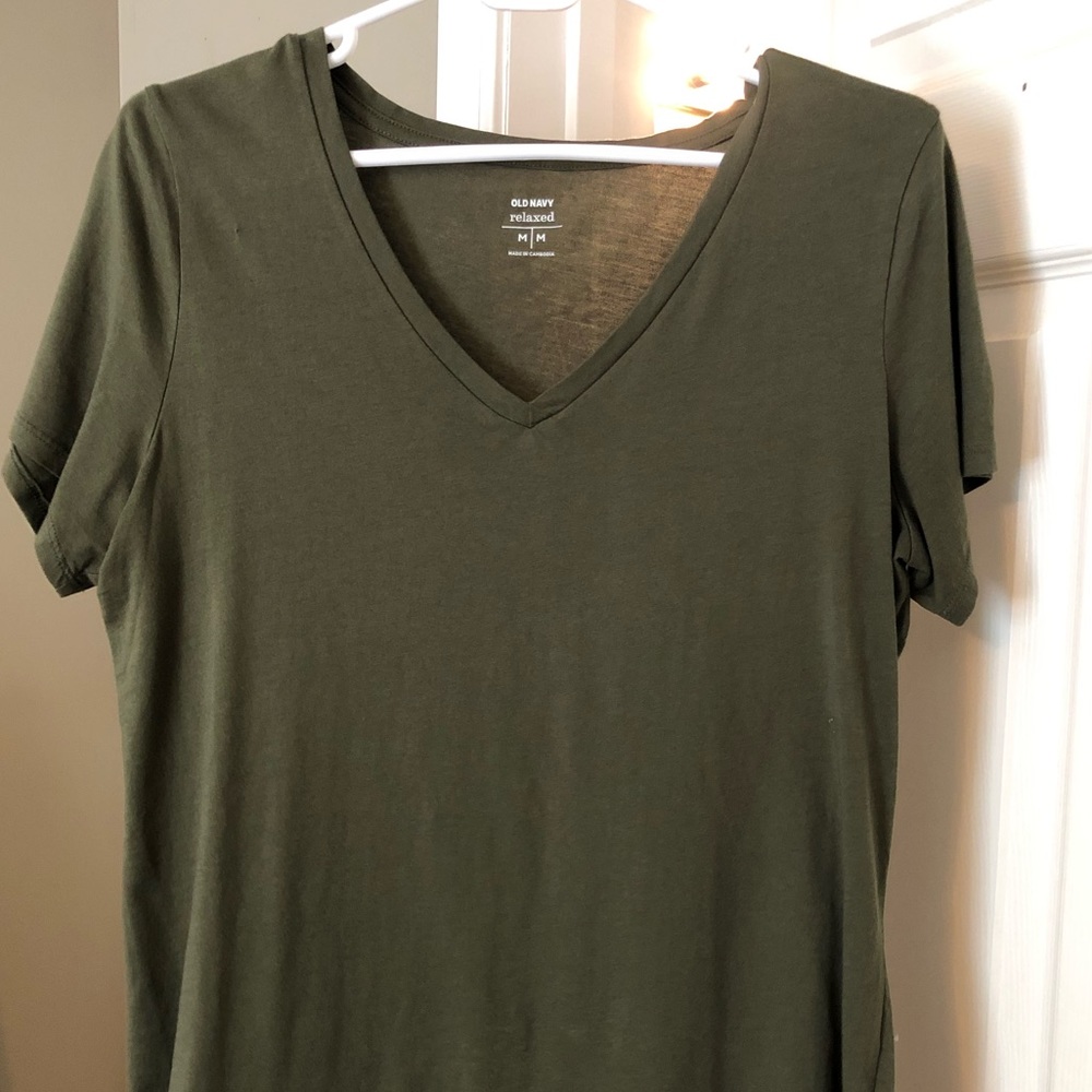 Old navy olive green v-neck size M